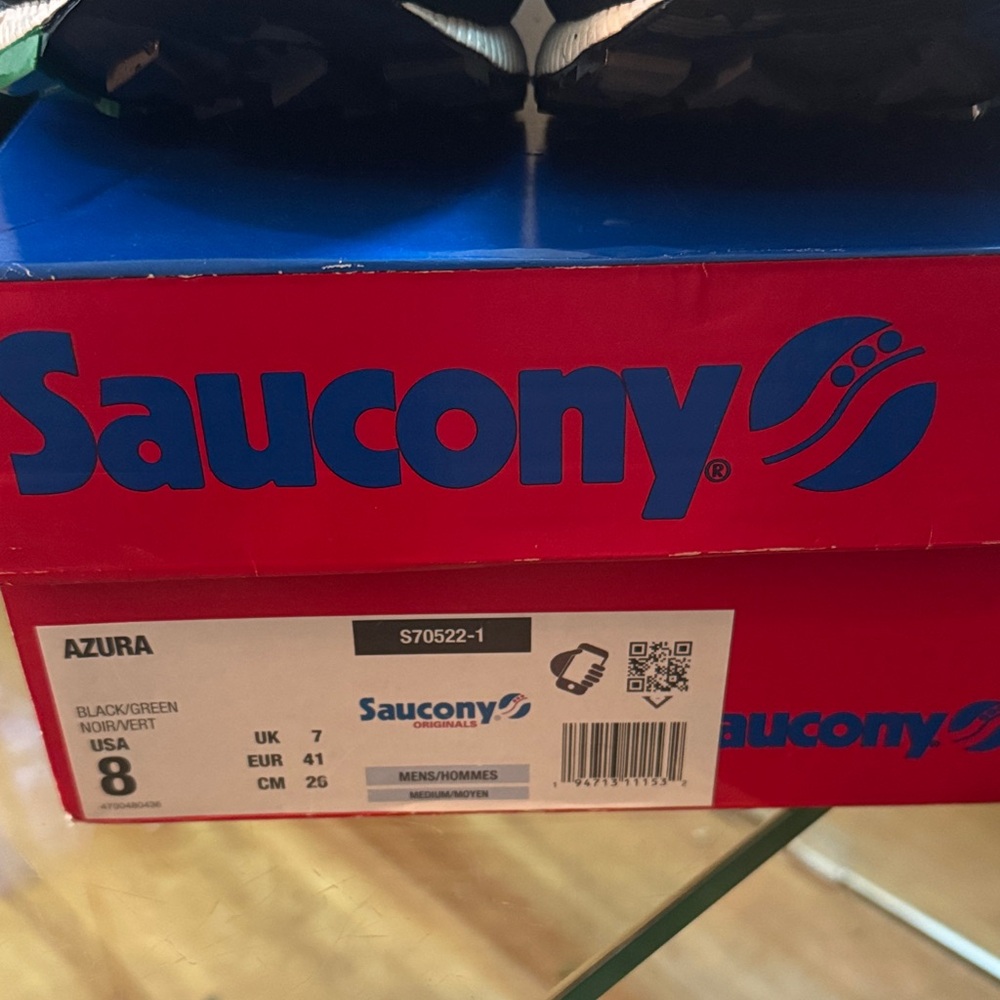 Saucony Azura Black and Green Shoes